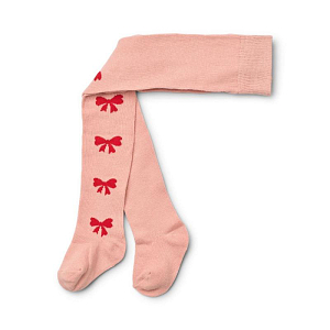 Колготки Flöss "Vera Warm Pink Bow", румяные бантики